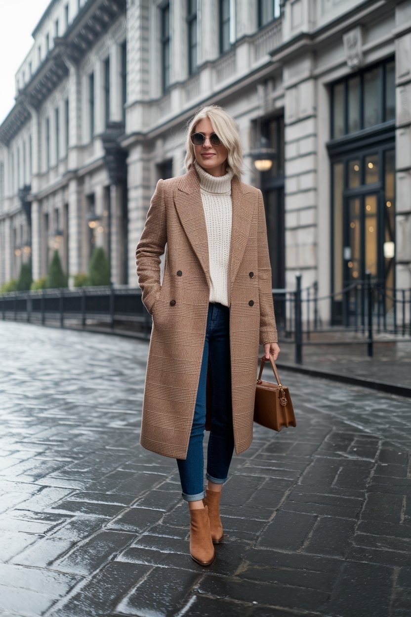 Brown Ankle Boots Outfit Winter: Cozy and Chic Ideas outfit idea