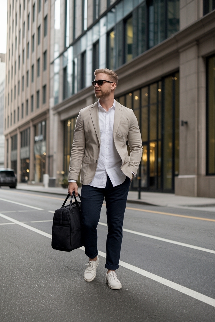 Sporty Vibes: Business Casual Outfits With Sneakers outfit idea