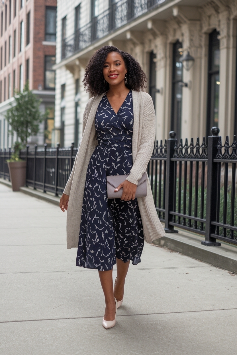 Cardigan and Dress Outfit Black Women: Perfect Pairing Tips outfit idea