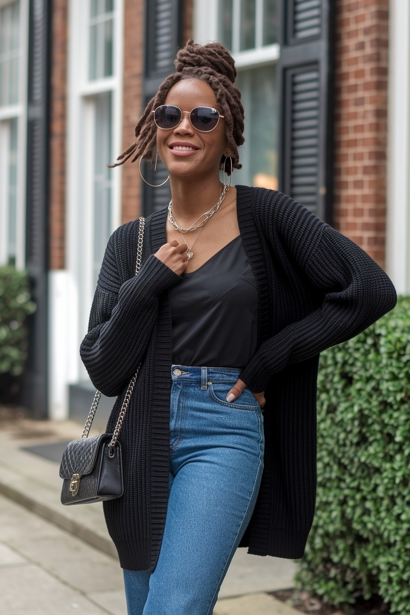 Cardigan Outfit Black Women Party: Fun and Flirty Ideas outfit idea