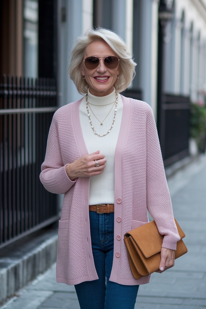 Cardigan Outfit Ideas for Women Over 50: Cozy and Classy outfit idea