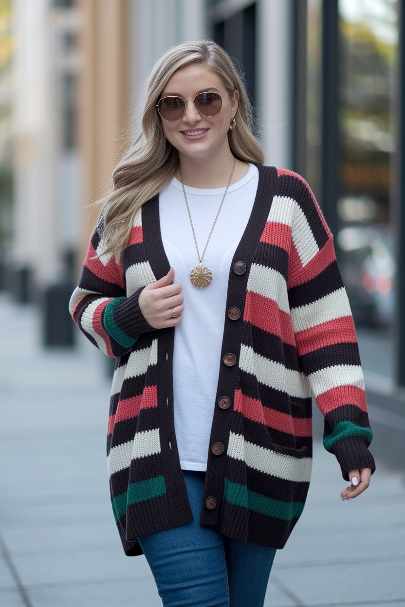 Cardigan Outfit Women Plus Size for Flattering Fits outfit idea