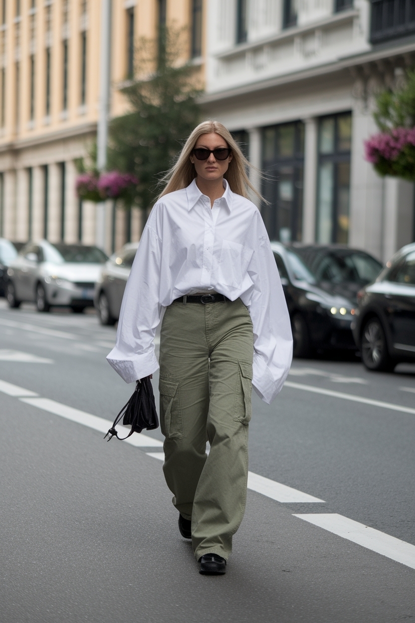 Cargo Pants Outfit with Oversized Shirt: Trendy Pairing Ideas outfit idea