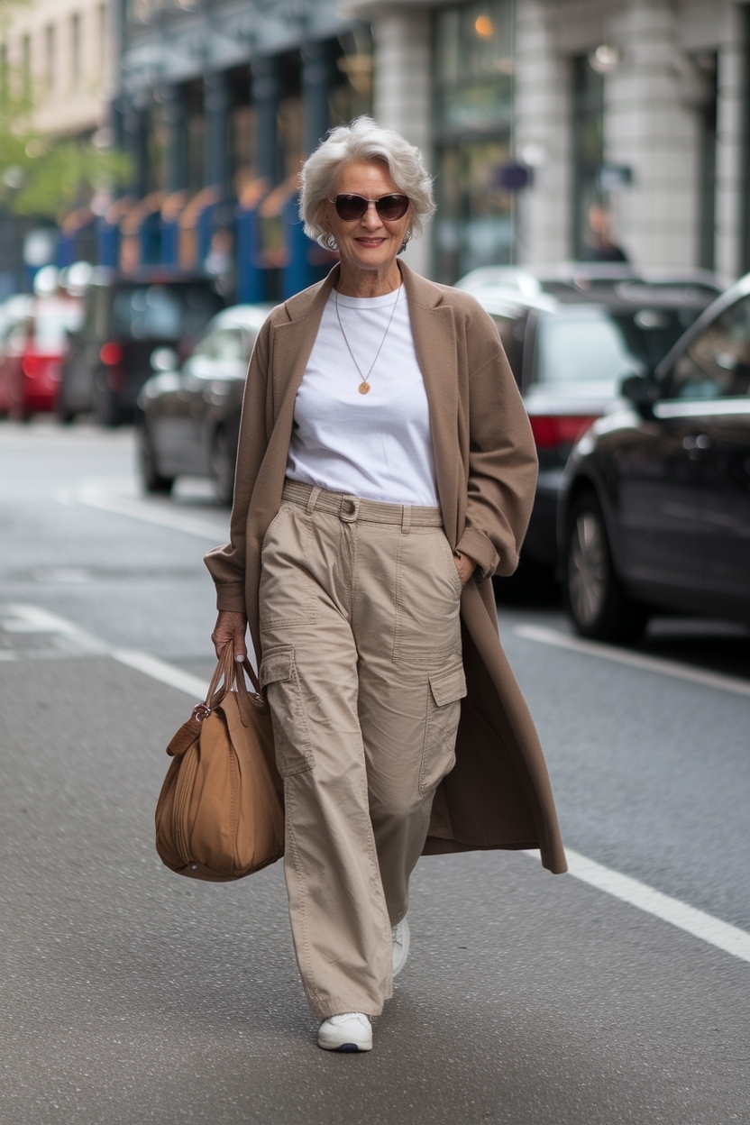 Cargo Pants Outfit Women Over 50: Casual Yet Chic Choices outfit idea