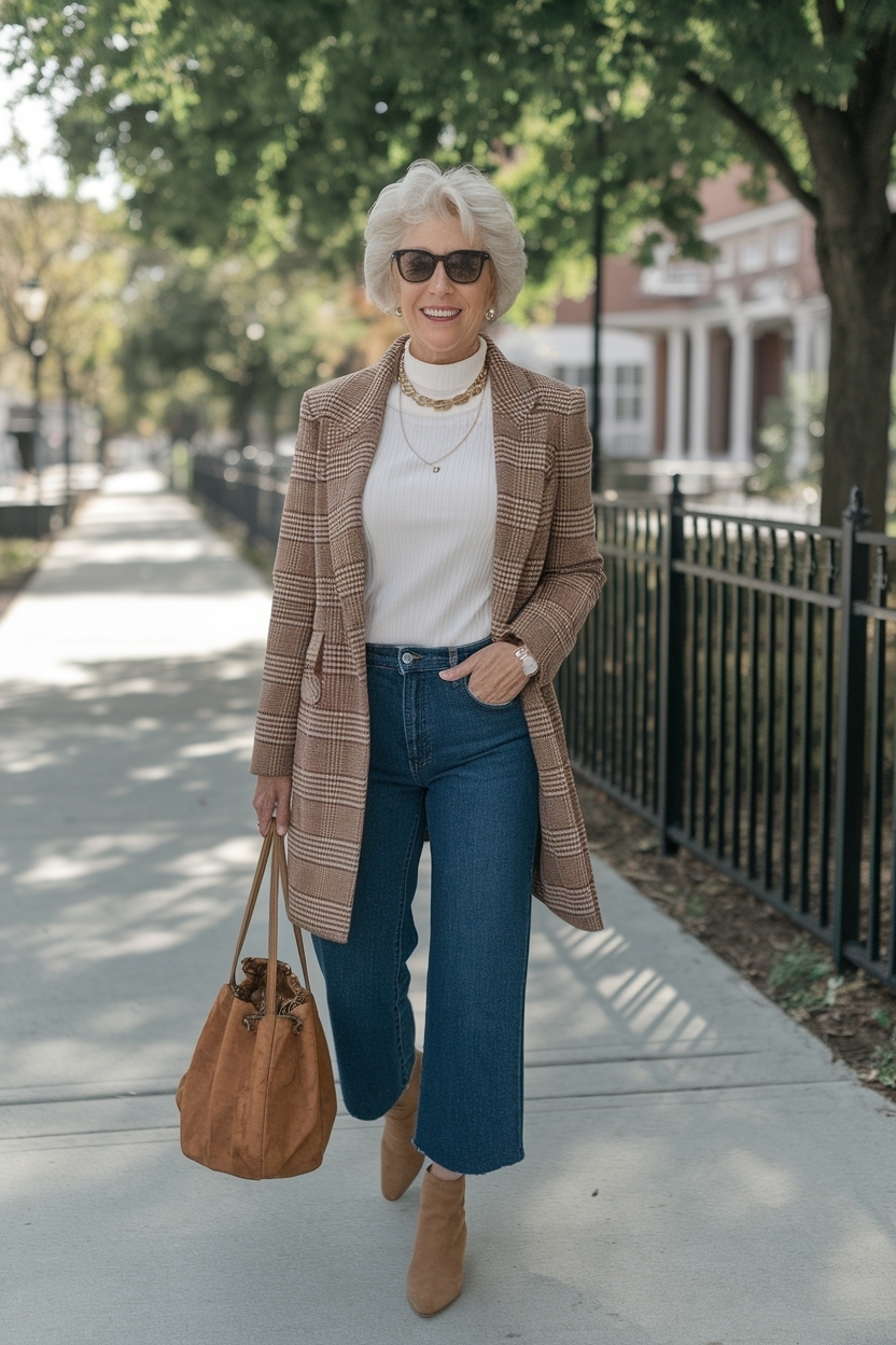 Casual Fall Jean Outfits for Women Over 40 to Enjoy outfit idea