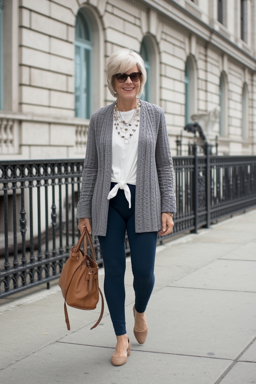 Casual Legging Outfits for Women Over 50: Comfort Meets Style outfit idea