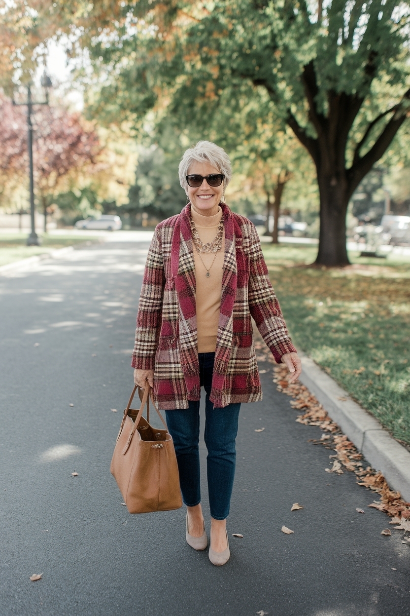 Casual Thanksgiving Outfits for Women Over 50: Cozy Yet Chic outfit idea
