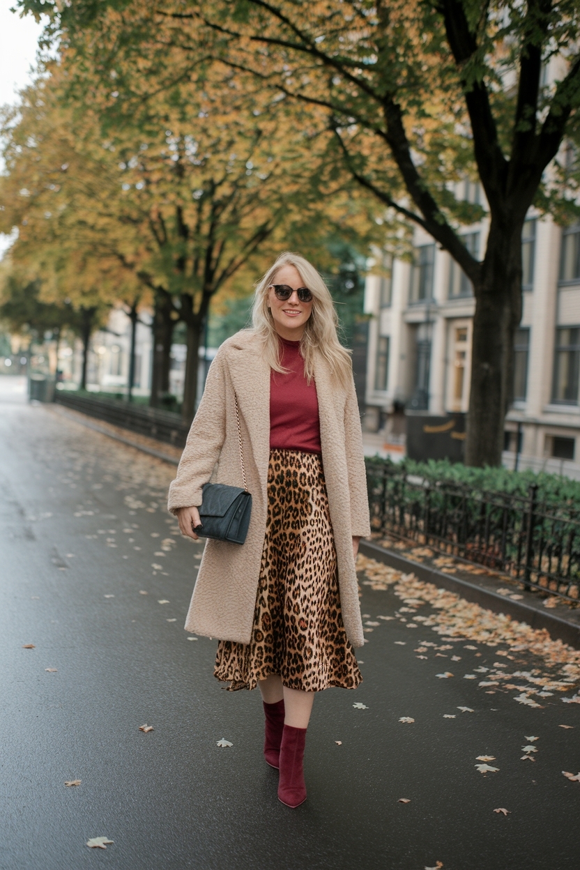 Cheetah Print Skirt Outfit Fall: Trendy Styling Tips outfit idea
