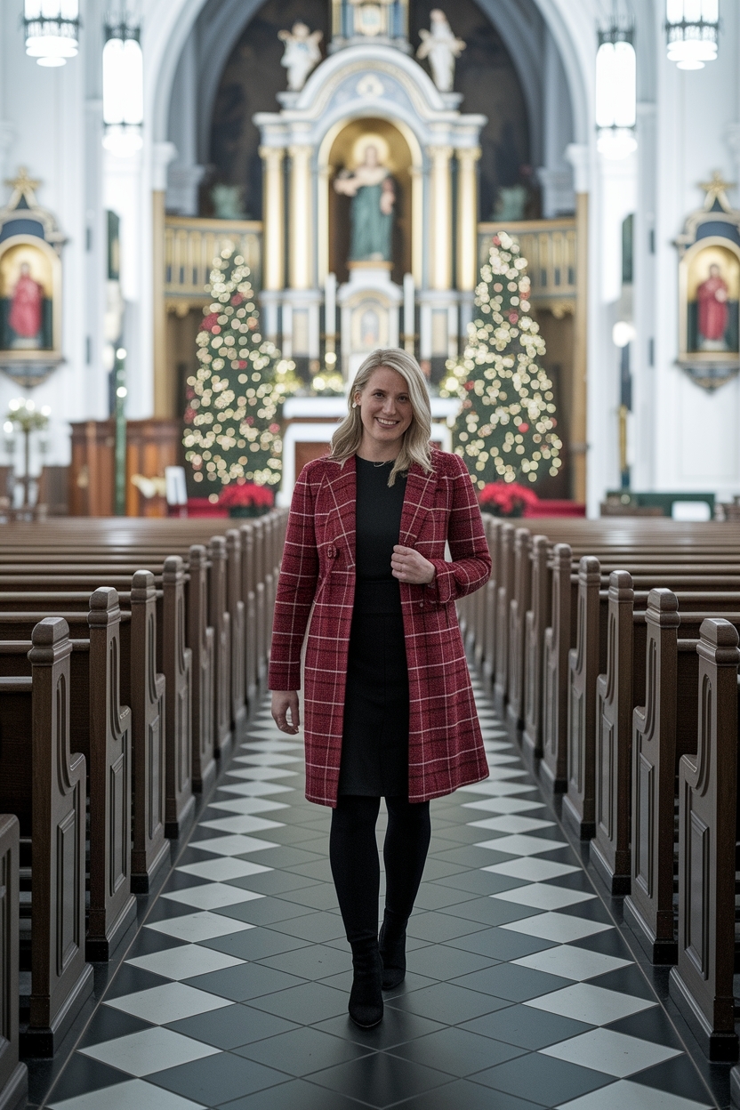 Stylish Christmas Eve Outfits Church for Festive Gatherings outfit idea