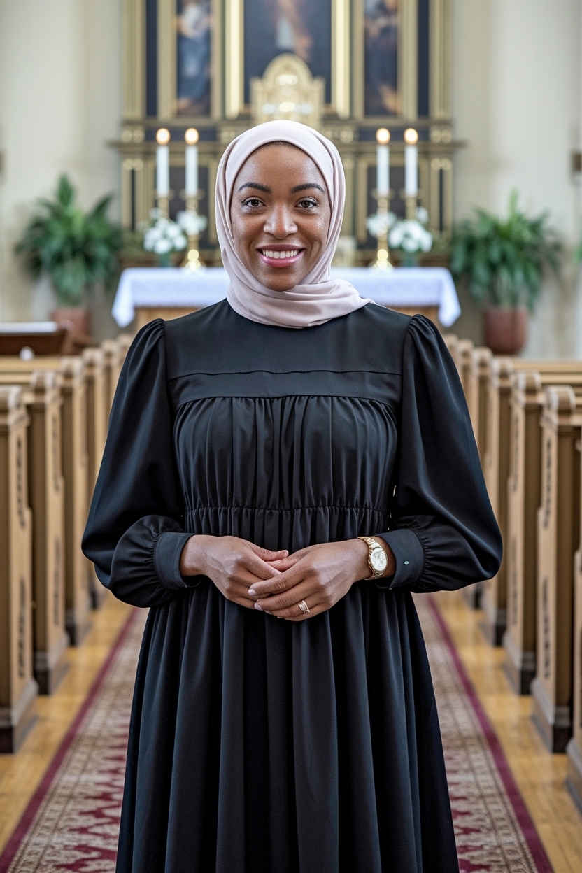 14. Modest Church Outfit Black Women Dresses to Wear outfit idea