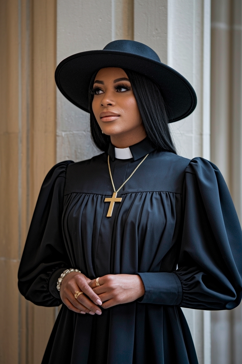 19. Fashionable Church Outfit Black Women Hat Trends outfit idea