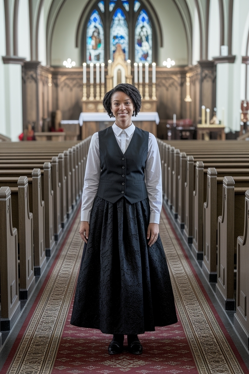 Casual Church Outfit Black Women Vest Inspirations outfit idea