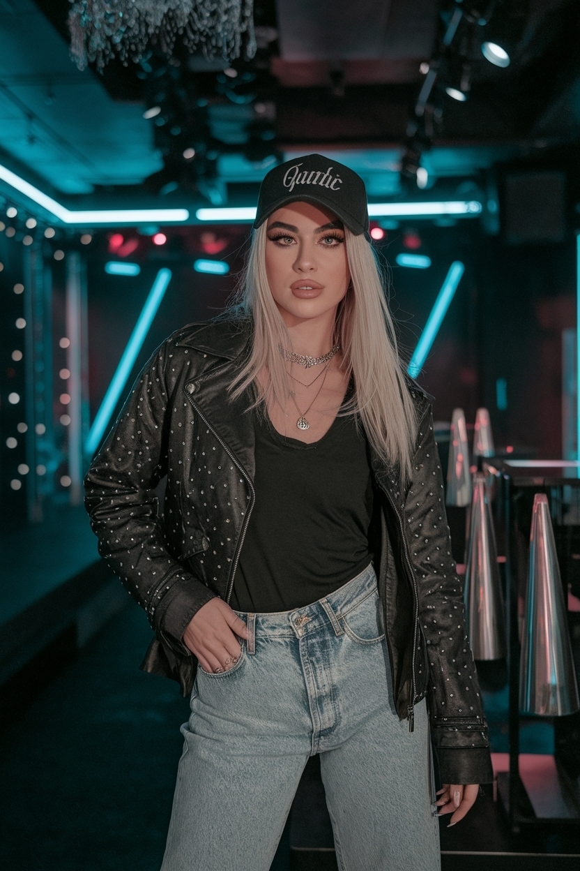 Edgy Club Outfits for Women Night Baddie Jeans outfit idea