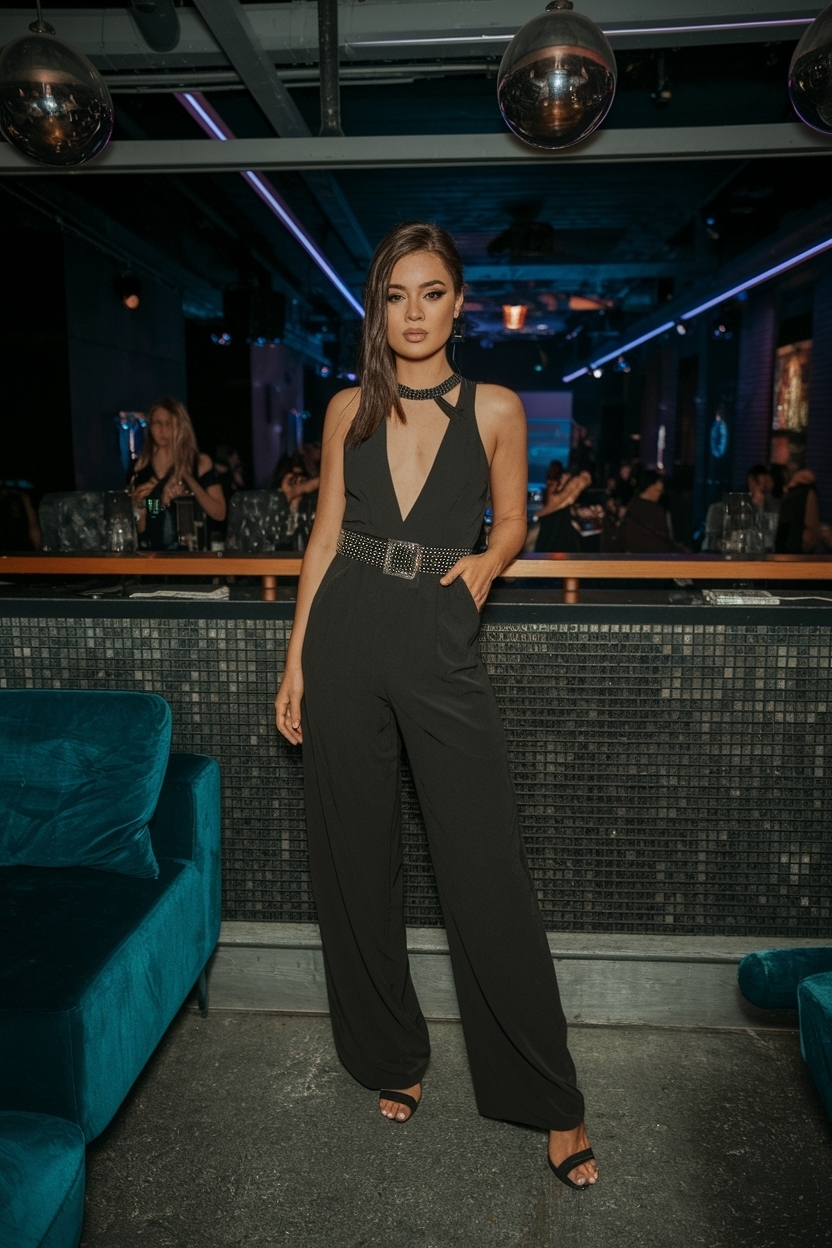 Sporty Club Outfits for Women Night Baddie Jumpsuits outfit idea