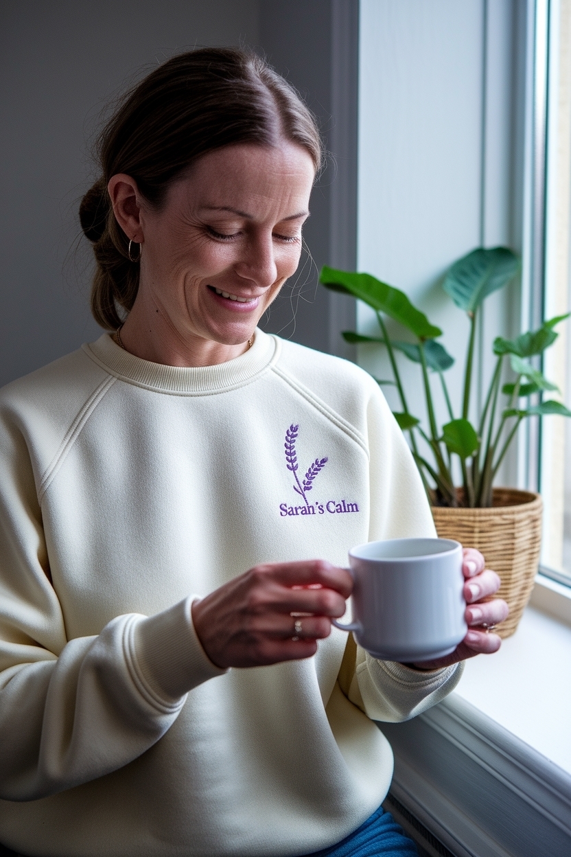 Custom Healing Herb Crewneck: Nature-Inspired Style outfit idea