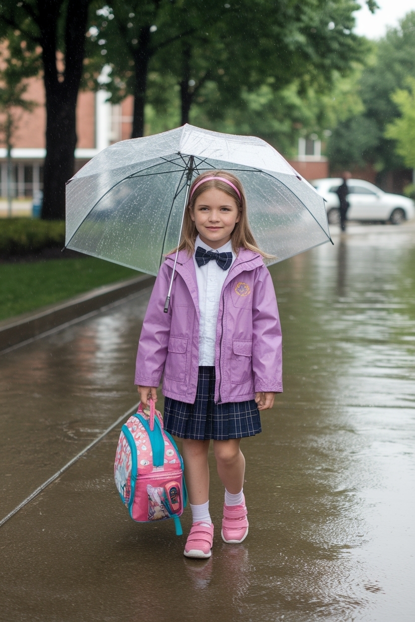 Cute Rainy Day Outfit for School: Fun and Functional Looks outfit idea