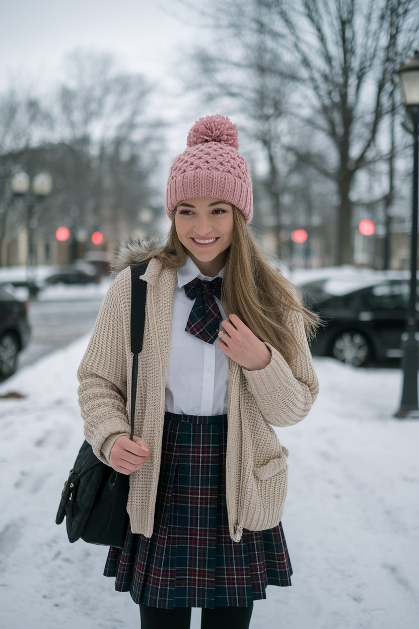 Cute Winter Outfits for School: Layered Looks for Chill outfit idea