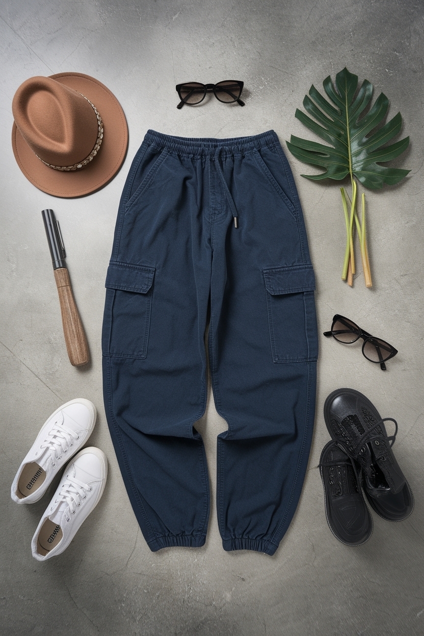 Dark Blue Cargo Pants Outfit: Versatile and Stylish Choices outfit idea
