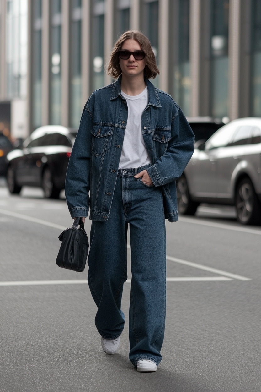 Dark Wash Baggy Jeans Outfit: A Timeless Choice outfit idea