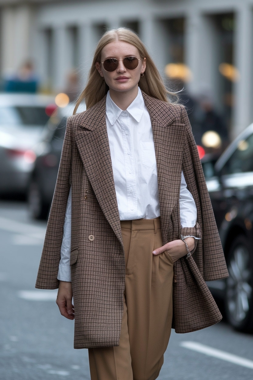 Double Breasted Cardigan Outfit Women: Sophisticated Layers outfit idea