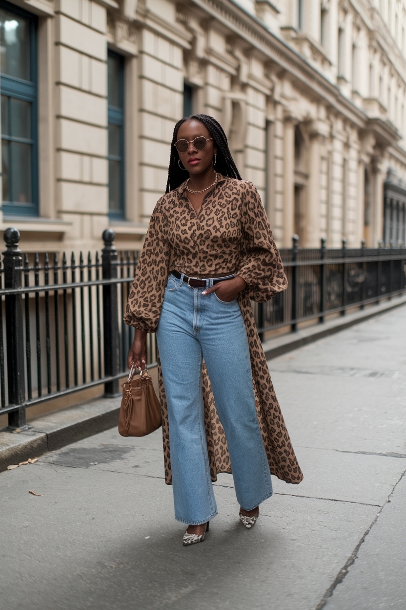 Dress Over Jeans Outfit Black Women: Trendy Combinations outfit idea