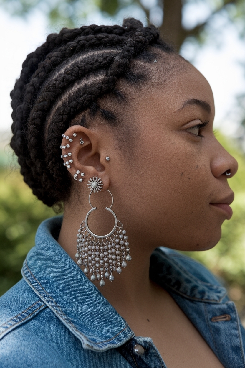 Ear Piercing Ideas Black Women: Creative Inspirations outfit idea