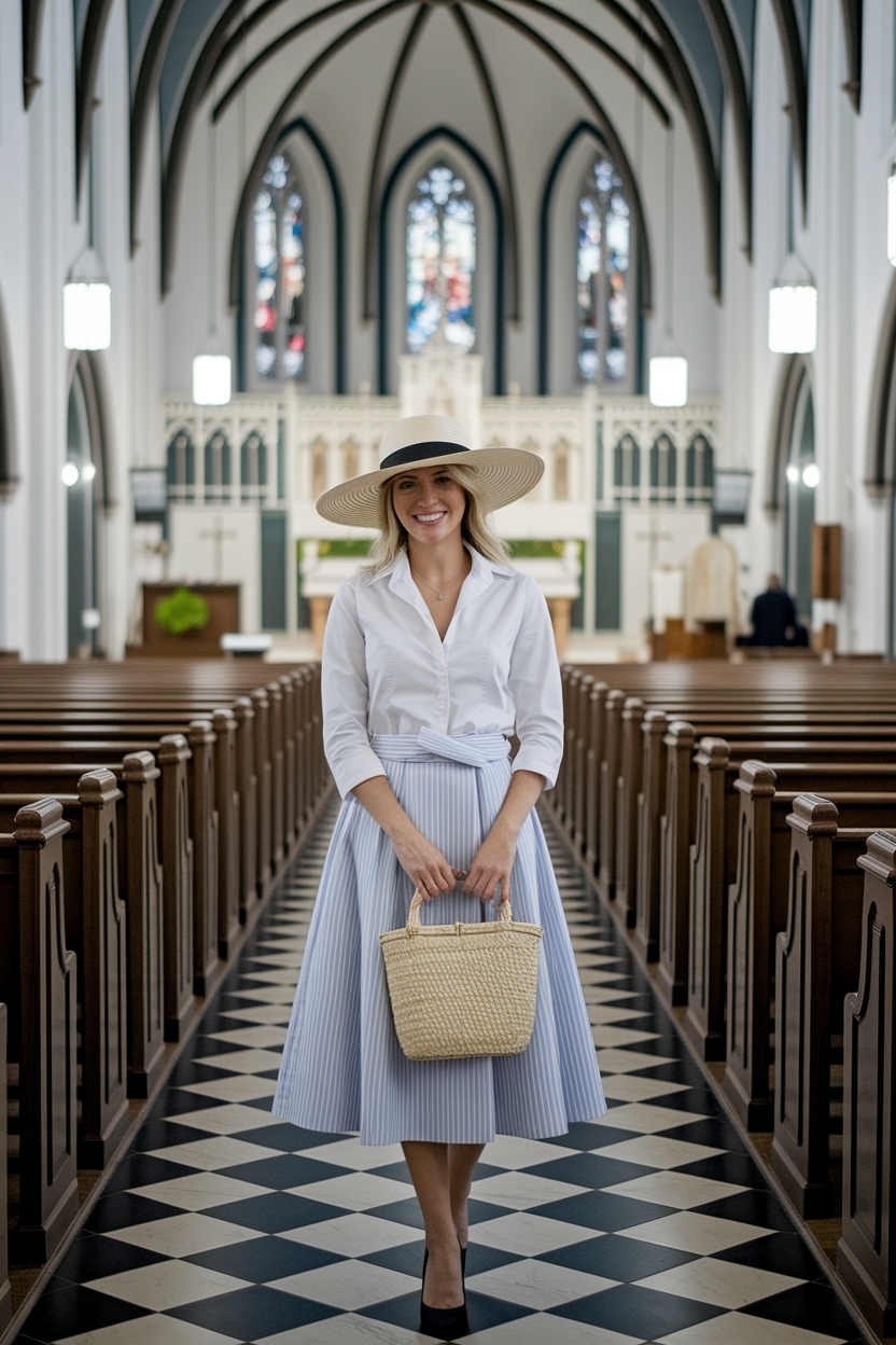 Easter Outfit Women Church with Hat: Accessorize with Flair outfit idea