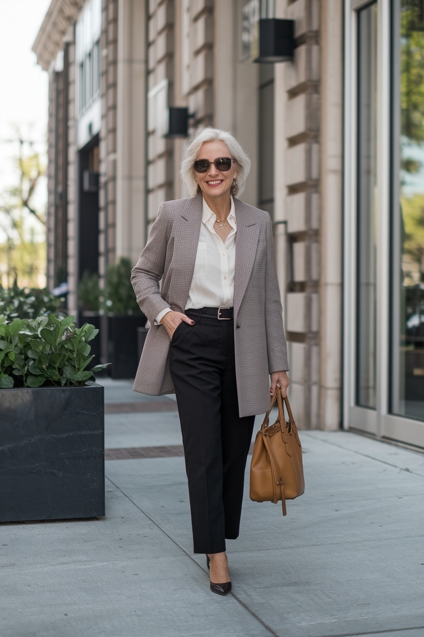 Edgy Outfits for Women Over 40 Business: Professional Edge outfit idea