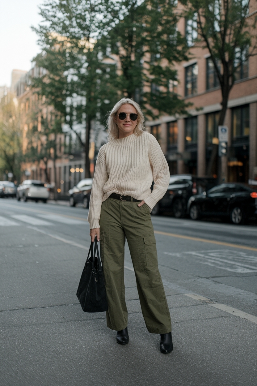 Fall Cargo Pants Outfit: Effortless Looks for Autumn outfit idea