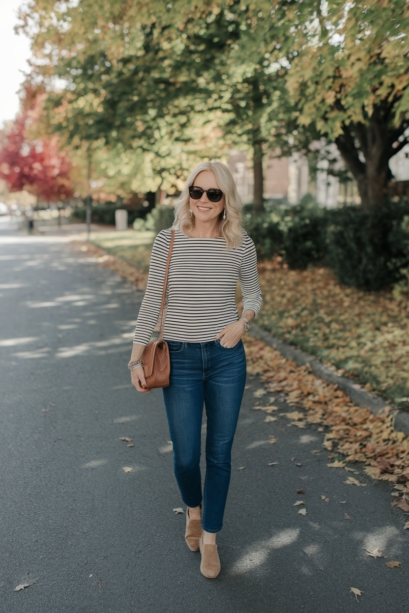 Fall Casual Outfits Women Over 40 Jeans for Comfort outfit idea