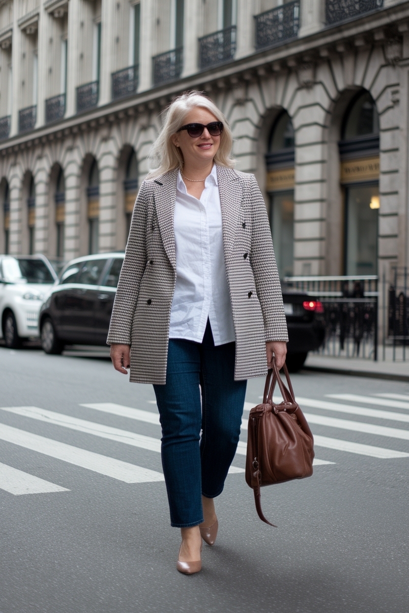 Fashion for Apple Shaped Women Over 40: Tips and Tricks outfit idea