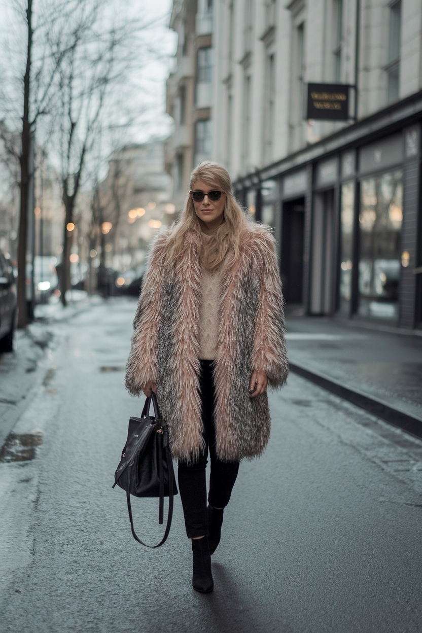 Faux Fur Coat Outfit Winter Chic: Elevate Your Style outfit idea