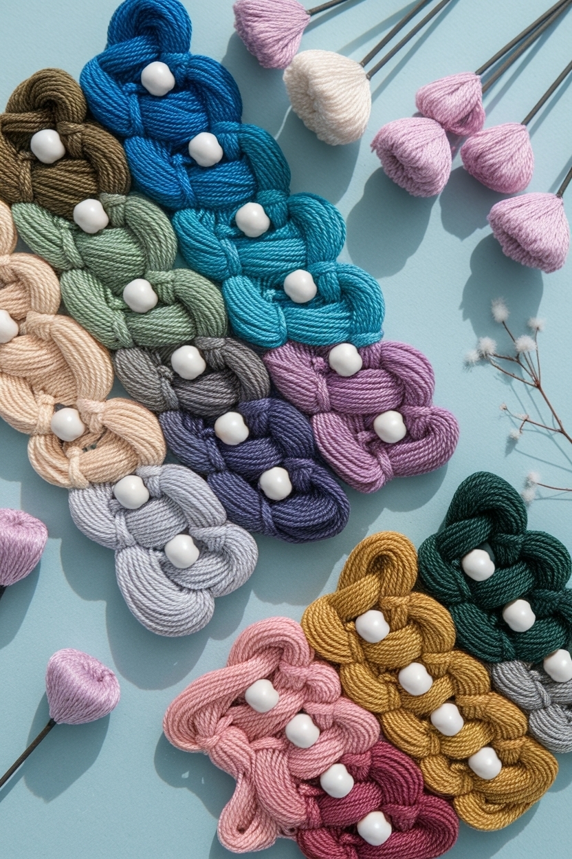 Flat Lay of Embroidery Thread Palette for Art Projects outfit idea