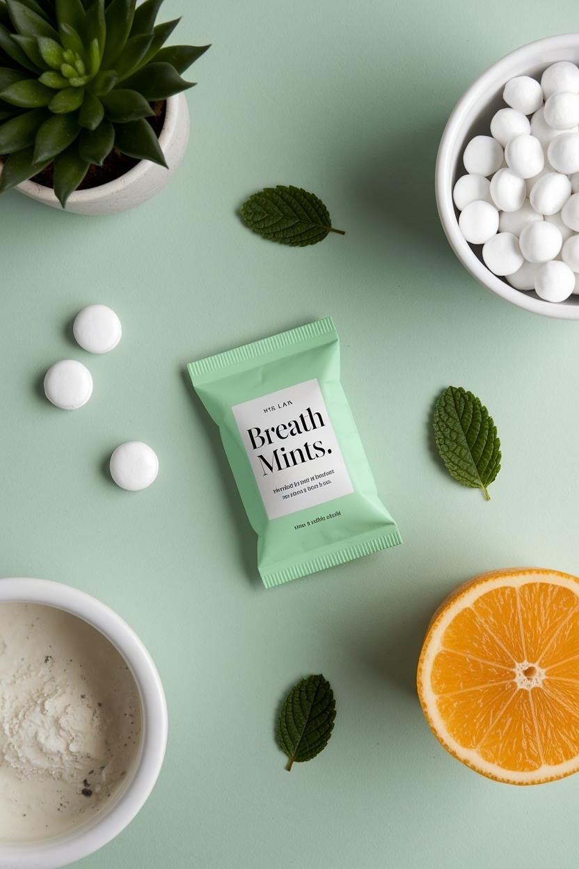 Flat Lay of Mint Green Product Mockup for Branding outfit idea