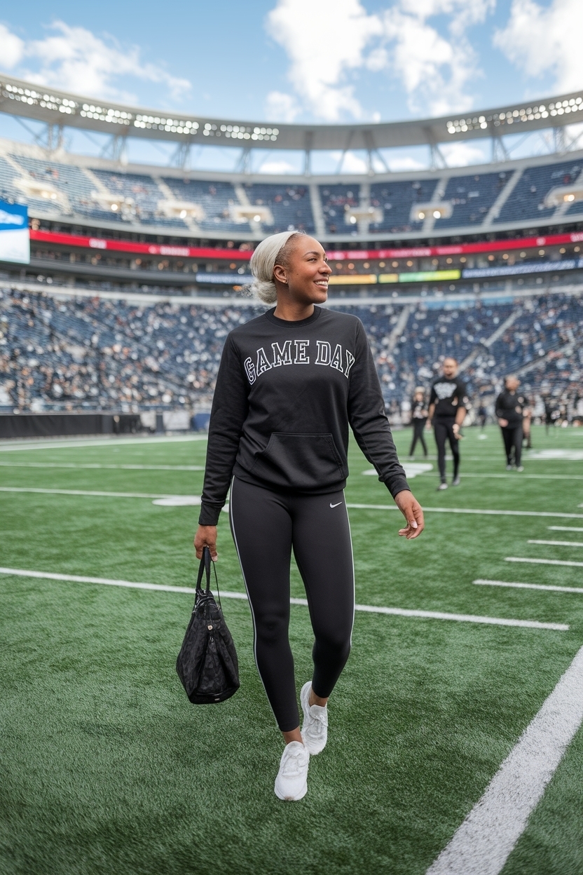 Game Day Outfit Black Women: Sporty Yet Stylish Attire outfit idea