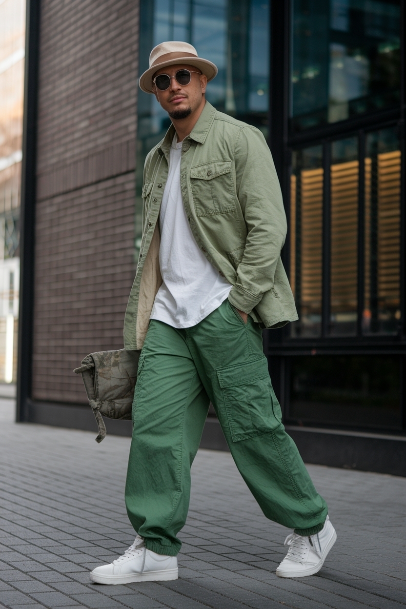 Green Cargo Pants Outfit Men: Must-Have Looks for All Seasons outfit idea