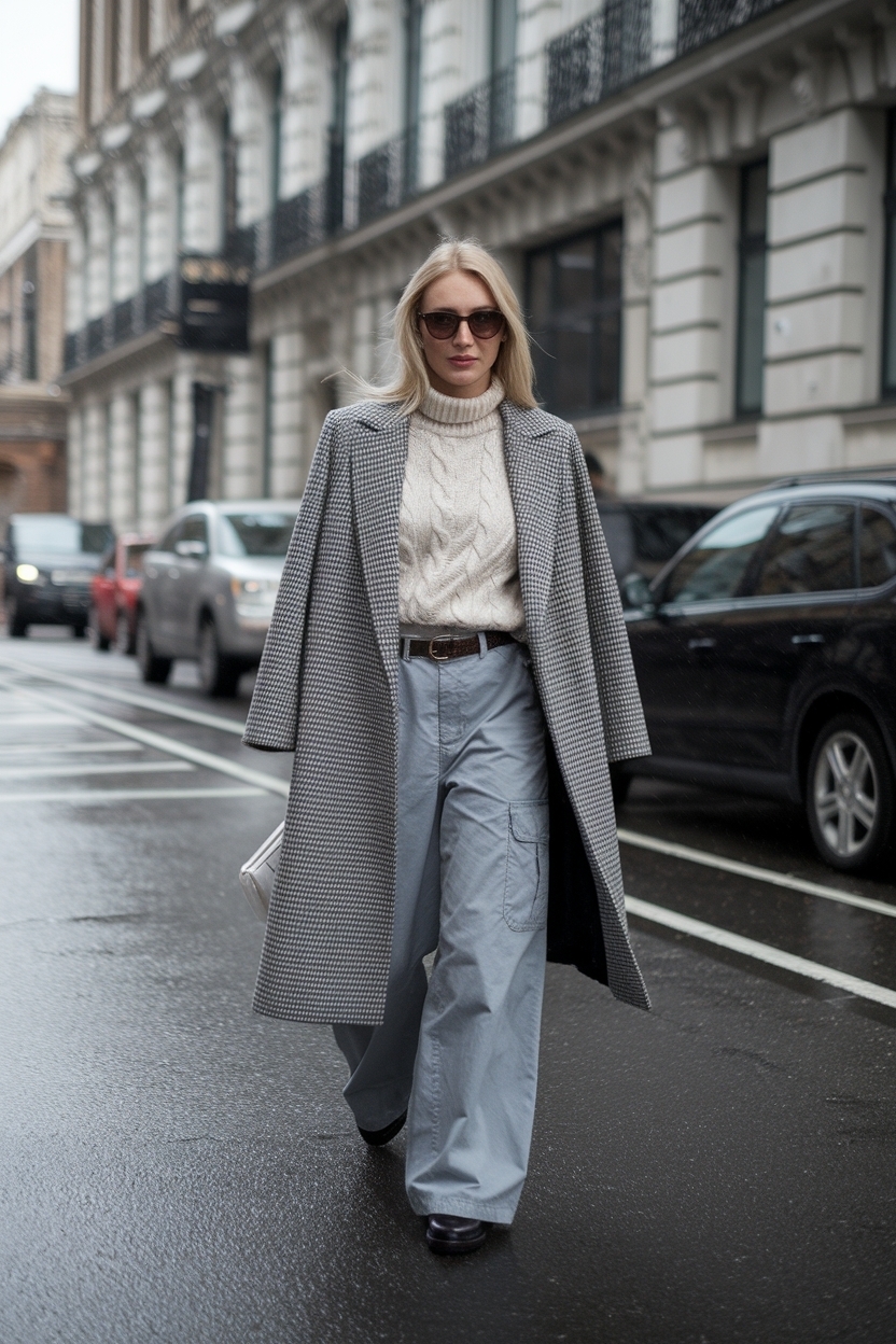 Grey Cargo Pants Outfit Winter: Stay Warm in Style outfit idea