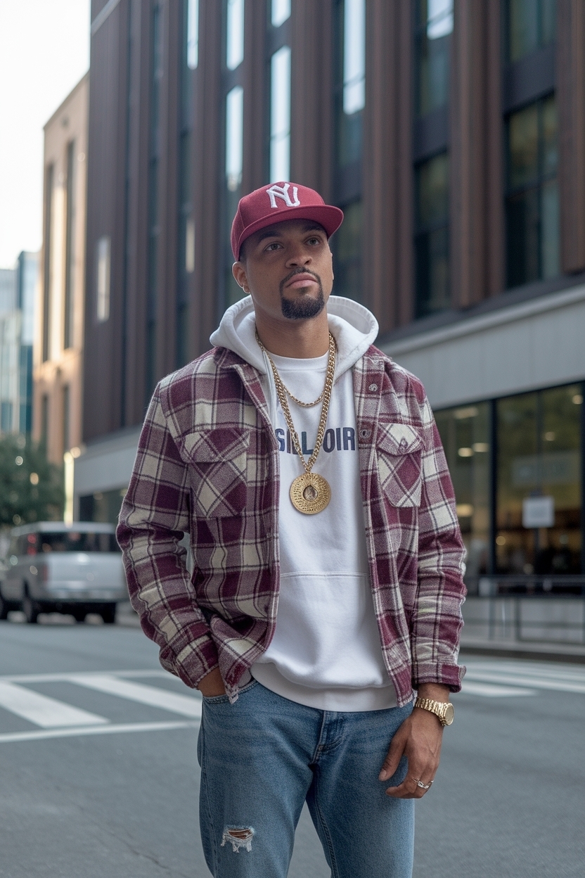 Hip Hop 90s Fashion Outfits: Bold and Edgy Choices outfit idea