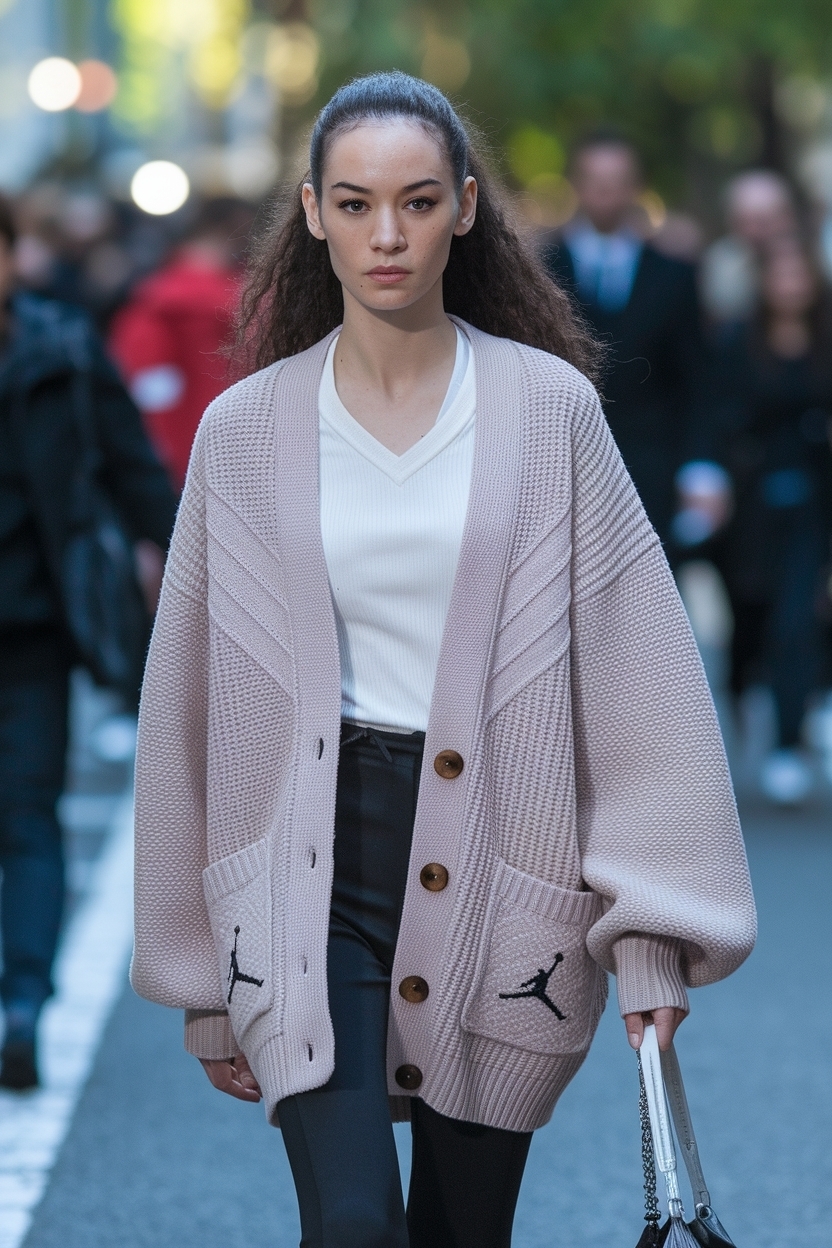 Jordan 1 Outfit Women Cardigan Combinations to Explore outfit idea