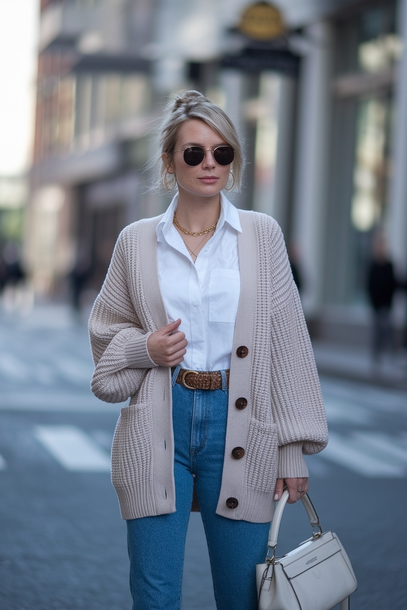 Knit Cardigan Outfit for Women: Cozy and Chic outfit idea