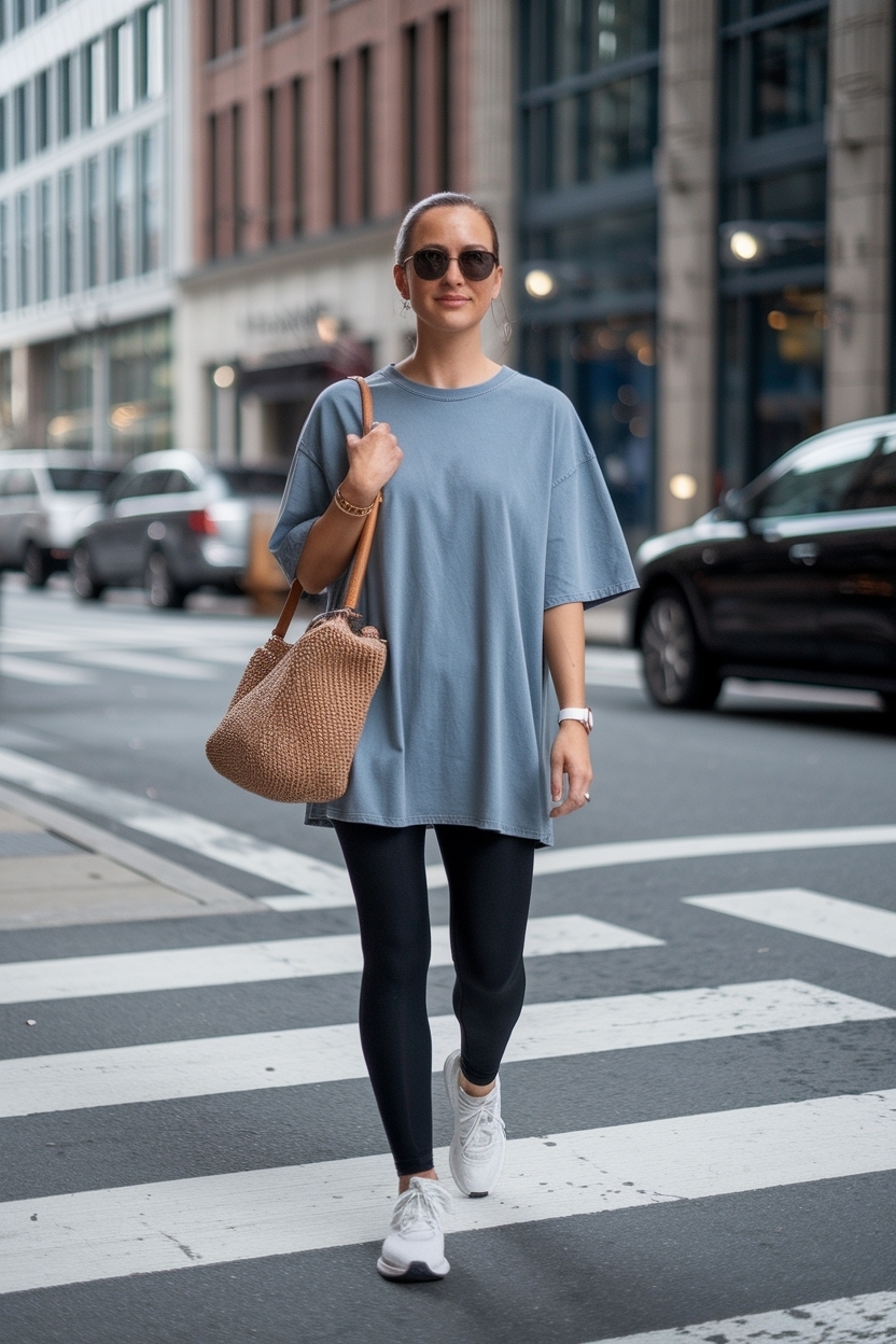 Leggings and Oversized T-shirt Outfit: Casual Comfort outfit idea