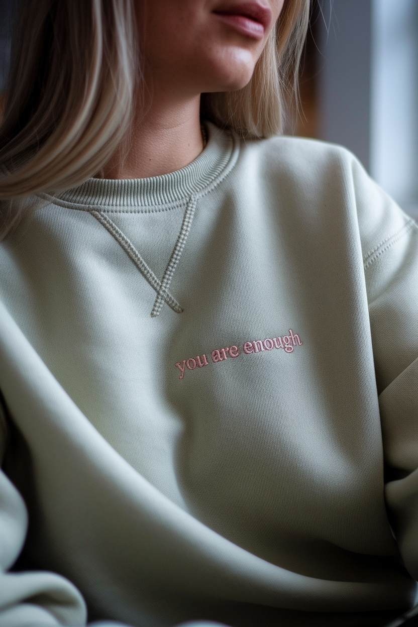 Lifestyle Photo of a Cozy Crewneck Sweat: Embrace Comfort outfit idea