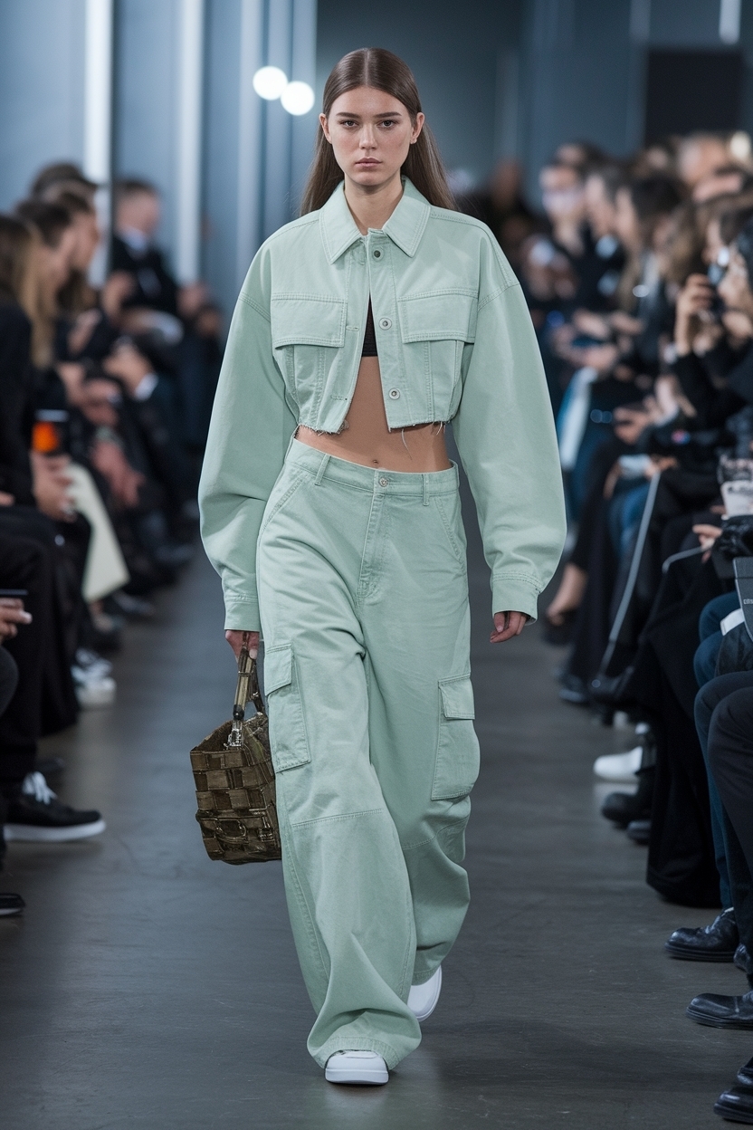 Light Green Cargo Pants Outfit: Add a Pop of Color outfit idea