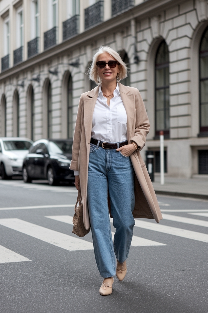 Comfort Meets Style: Loose Jeans Outfit for Women Over 40 outfit idea