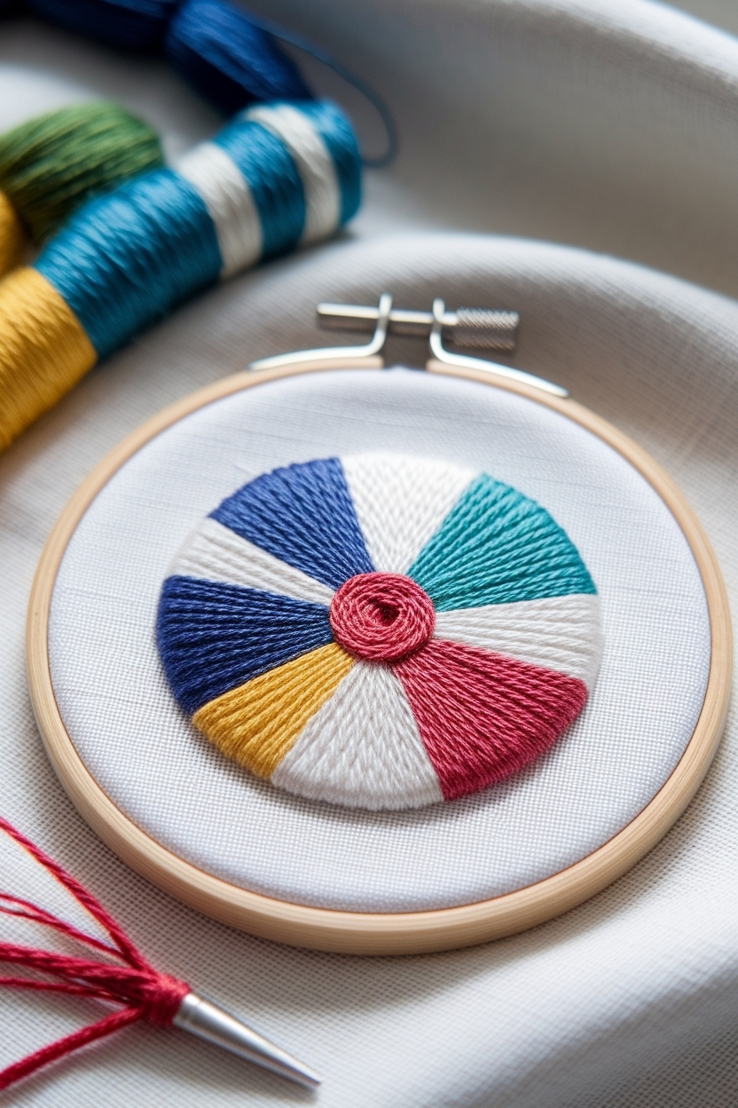 Macro Shot of Embroidery Thread and Hoop: Crafting Beauty outfit idea