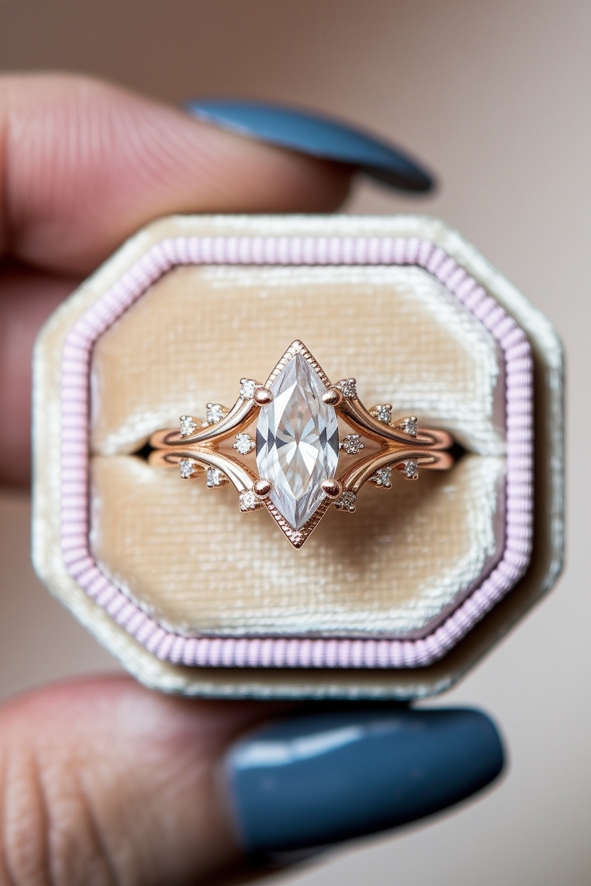 Marquise Engagement Ring with Band: A Perfect Match outfit idea