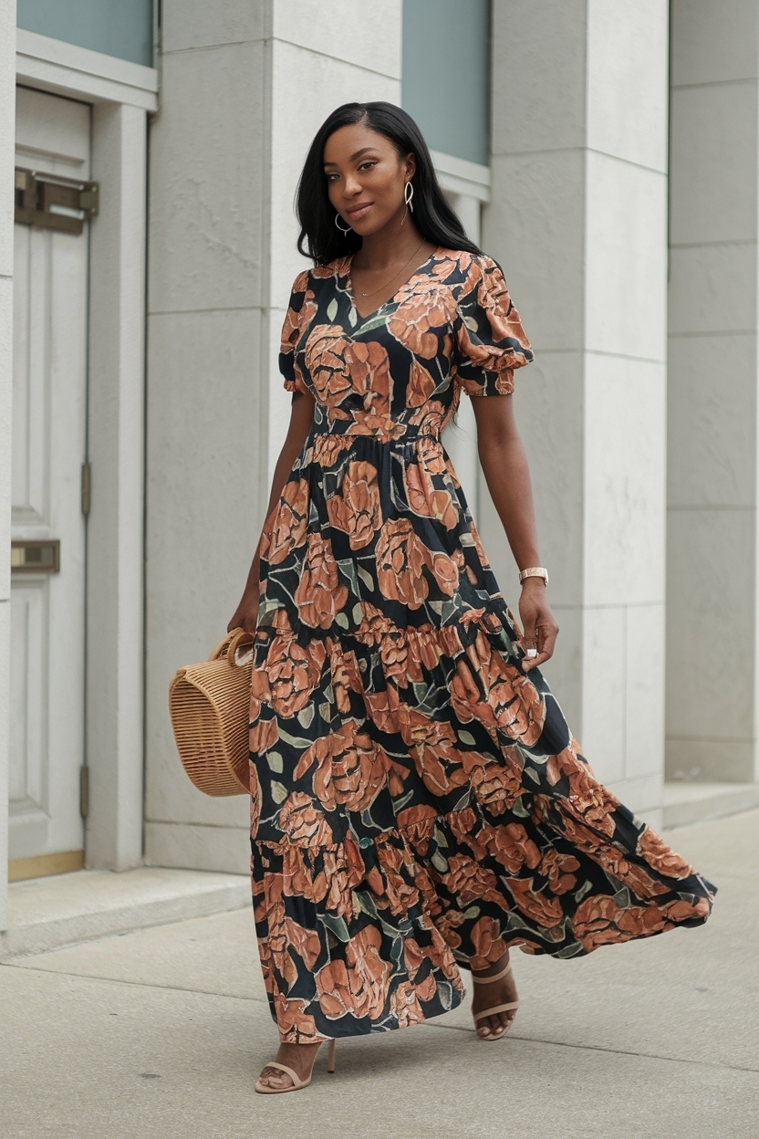 Maxi Dress Church Outfit Black Women: Flowing and Fabulous Options outfit idea