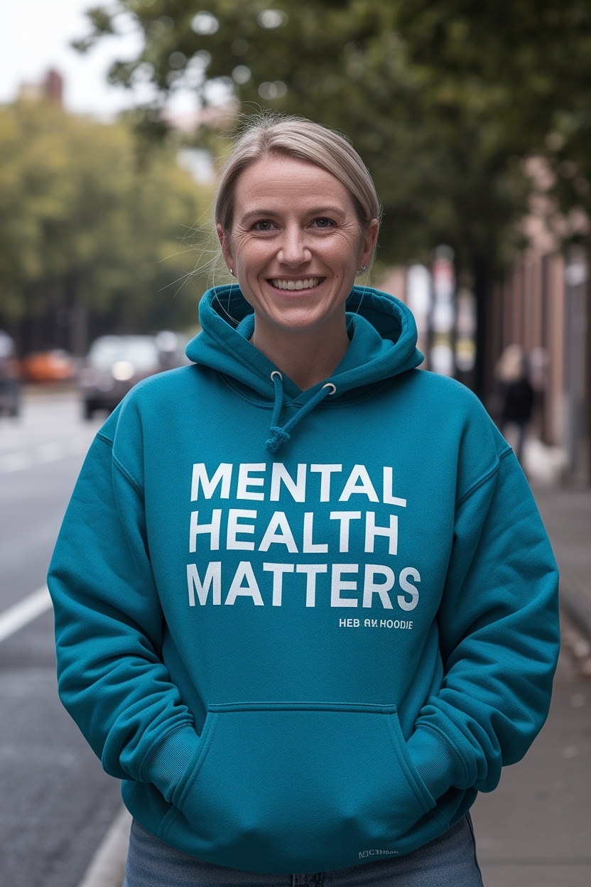 Mental health matters hoodie: Style that promotes wellness outfit idea