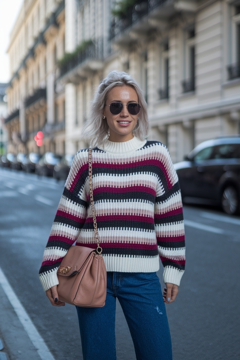 Modèles de Pull en Tricot: Stylish Knitted Sweater Designs outfit idea