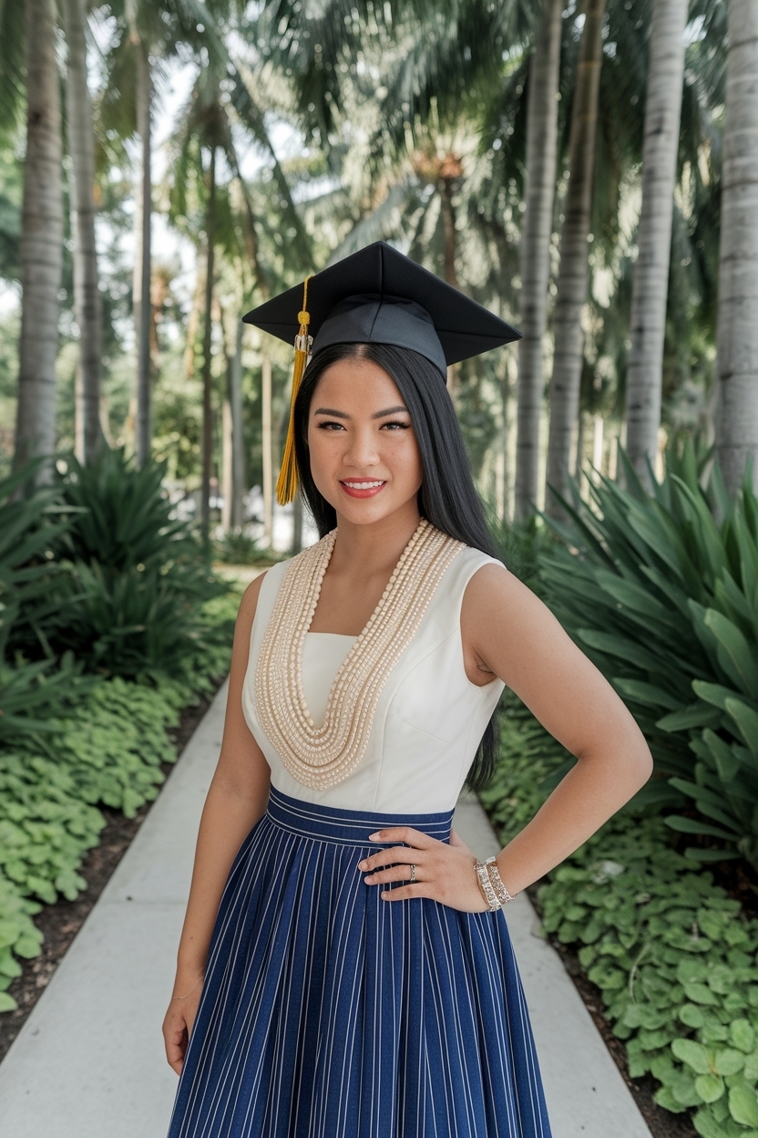 Modern Filipiniana Dress for Graduation: Elegant Choices outfit idea